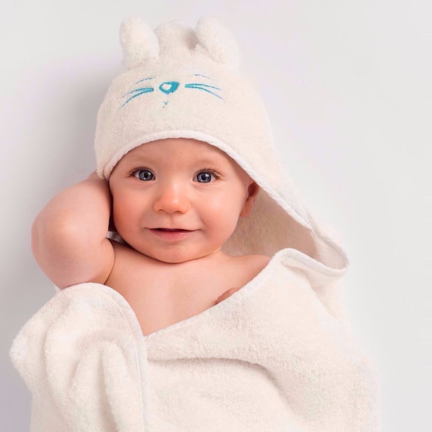 baby with bamboo towel