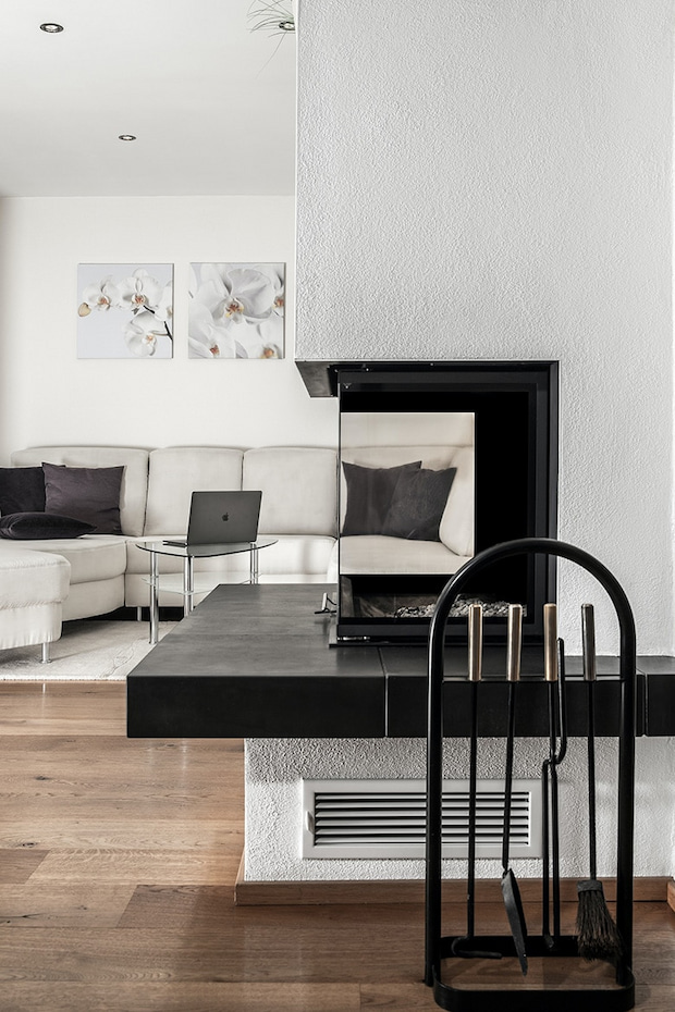 contemporary design with black and white details