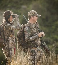 Couple on a hunting trip