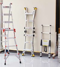 Close-up of 3 step ladders