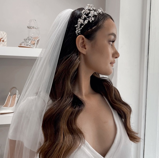 Bridal waves, styles with the Arlo Headband 